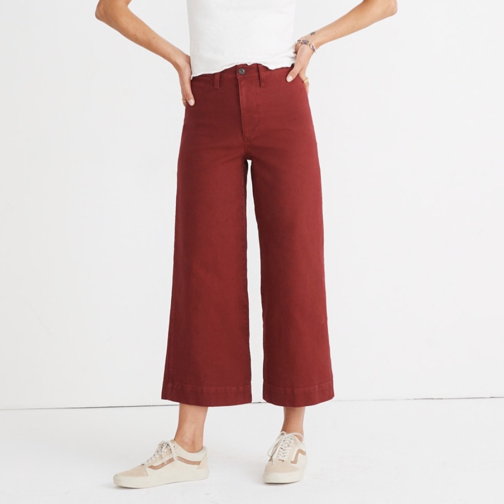 Madewell Emmett wide-leg crop pants